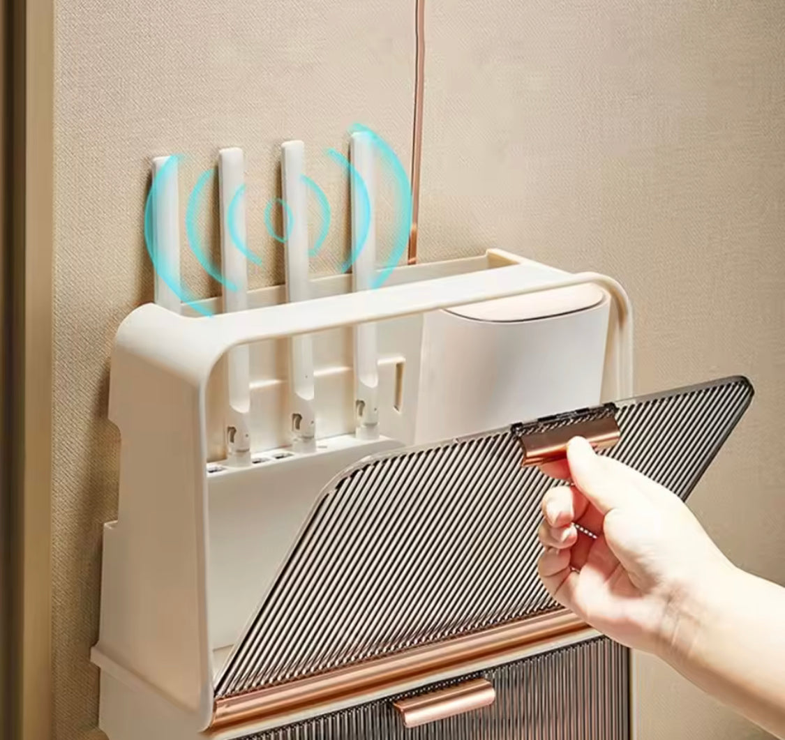 Luxury Wifi Cabinet Storage Box, Wall Mounted Router Storage Box, WiFi Device Storage Rack with Heat Dissipation Luxury Wifi Cabinet Storage Box, Wall Mounted Router Storage Box, WiFi Device Storage Rack with Heat Dissipation